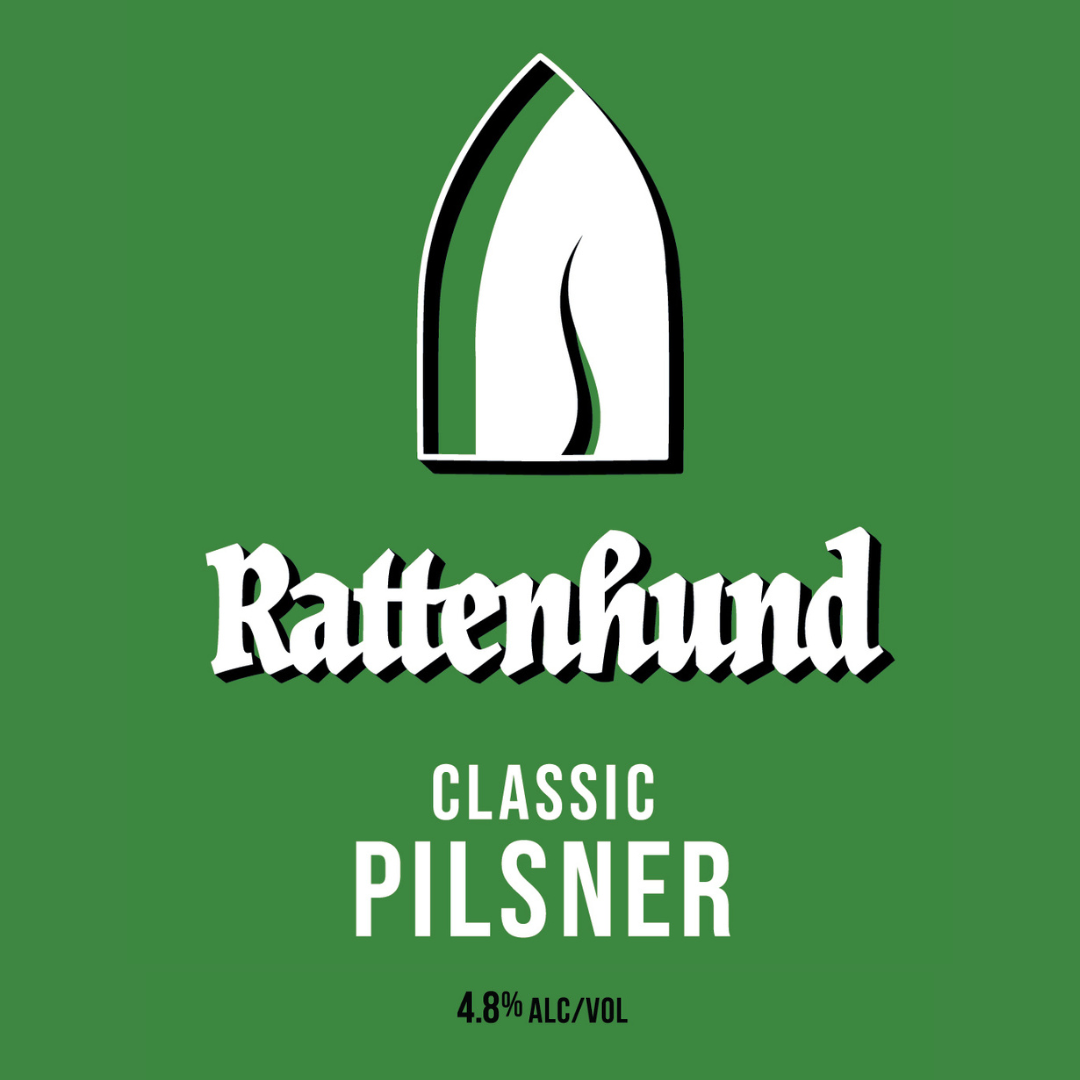 Rattenhund Classic Pilsner logo on a green background