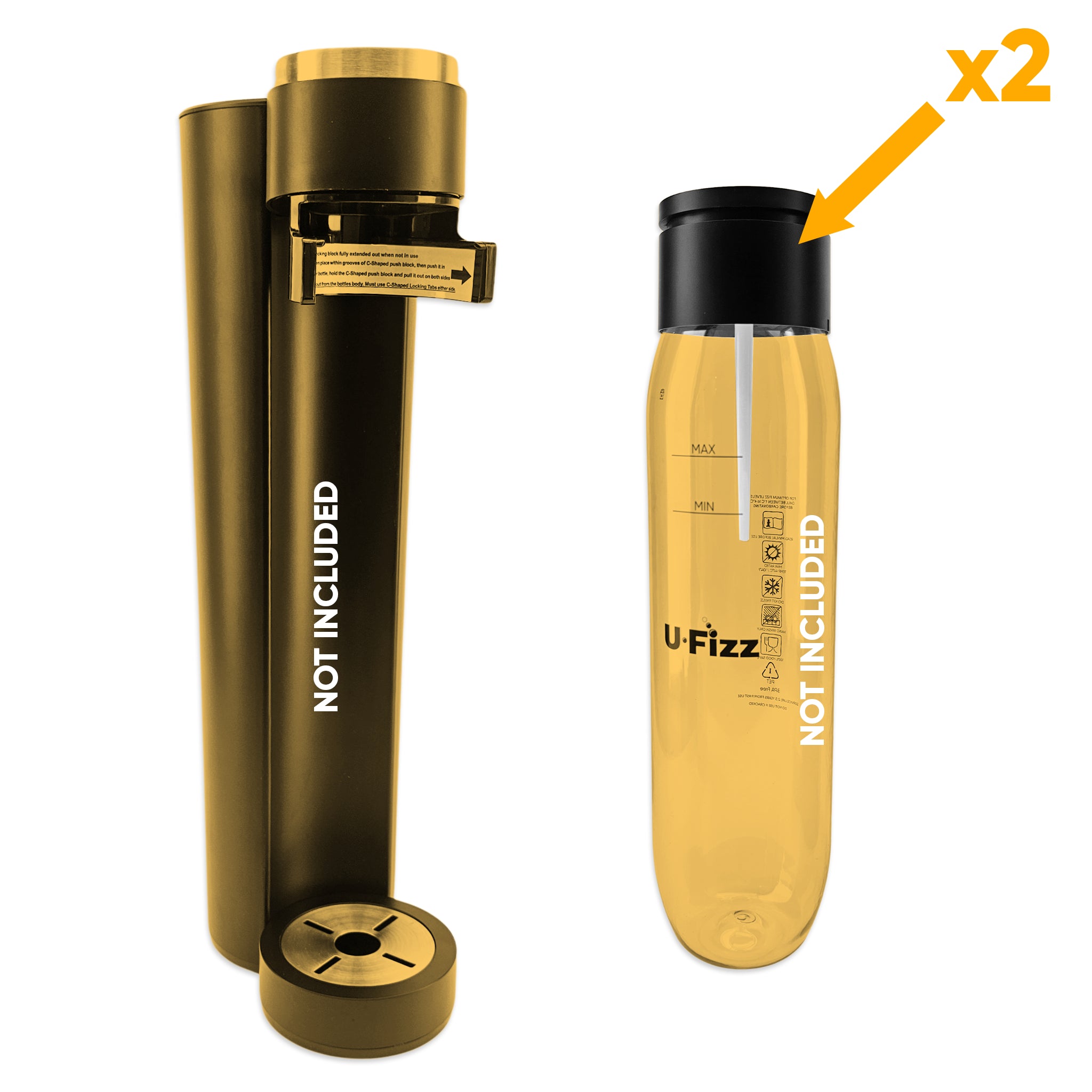 Not included, this is a representation of where the units go.