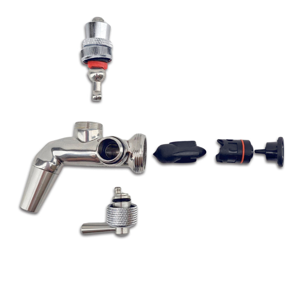 The NUKATAP is the next generation of forward sealing beer tap that supersedes the older INTERTAP design. This new Laminar Flow design reduces foaming and reduces foam and wasted beer.