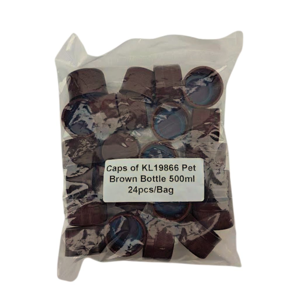 PCO1881 Caps (24 pcs) - PET Brown Bottle bag of 24 cap in plastic bag