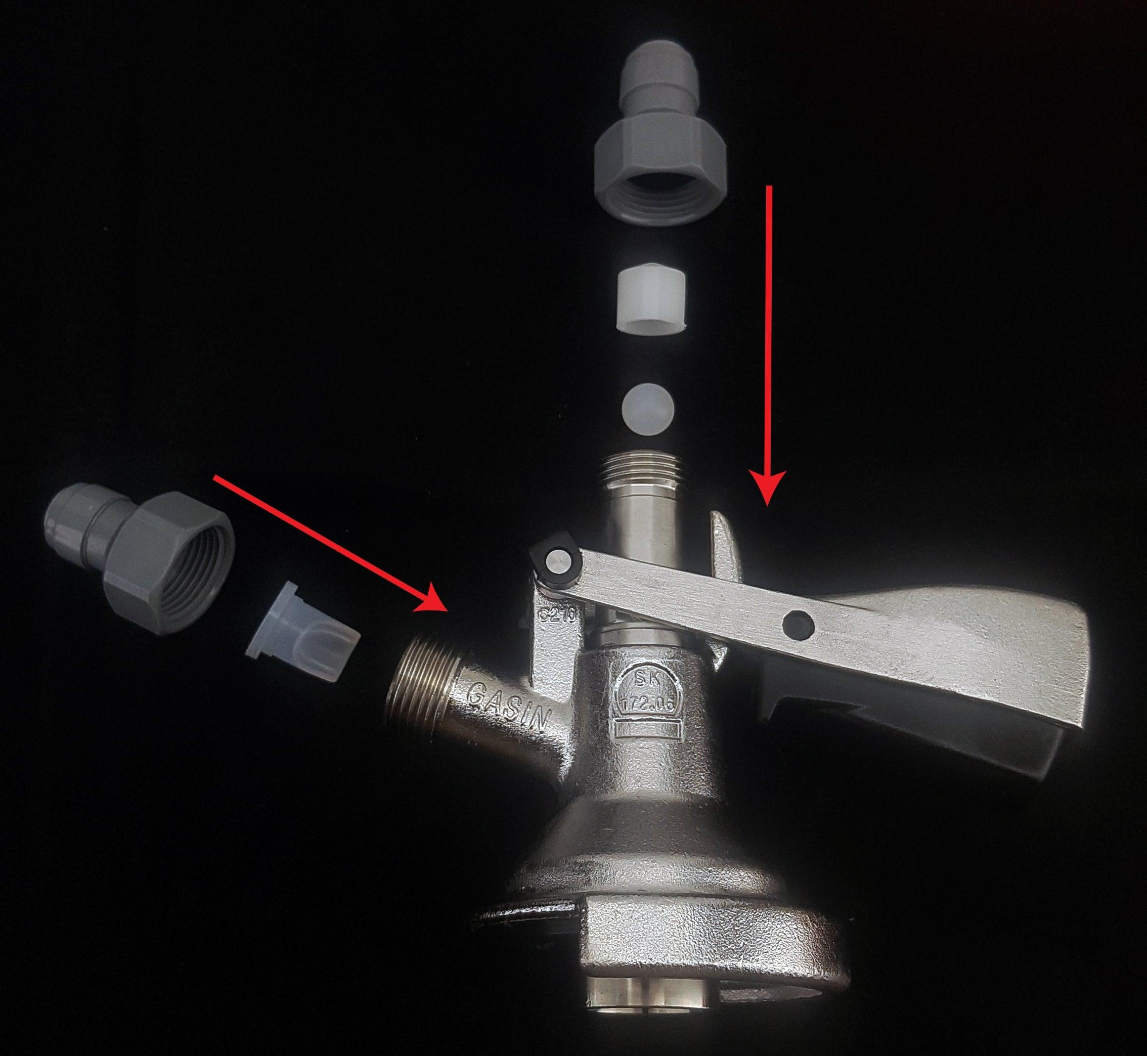 A-Type Keg Coupler S.S (includes 2 x Duotight KL06903) - KegLand
