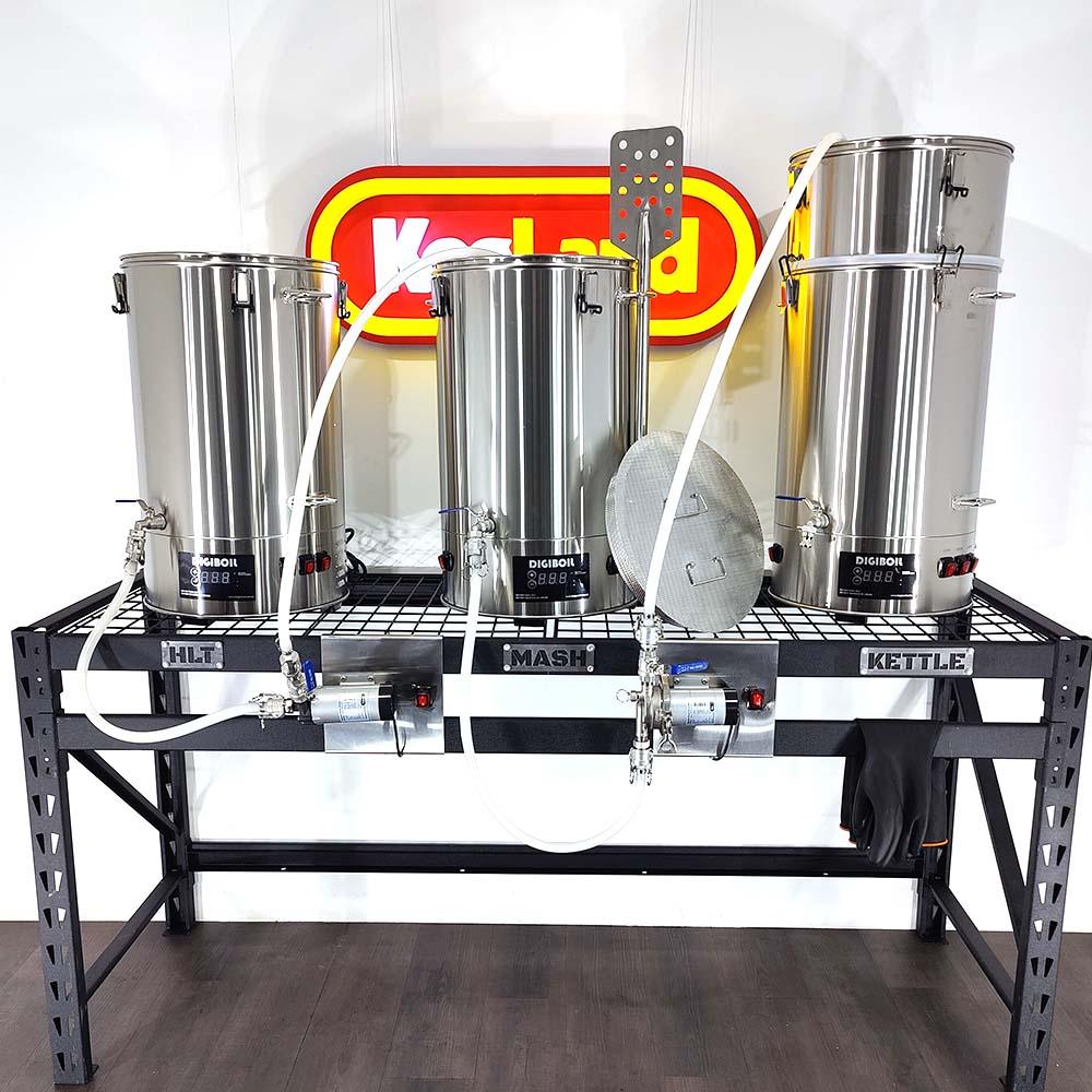 Allstar 65L x 65L x 89L DigiBoil 3 Vessel Brewery (RIMS) - KegLand