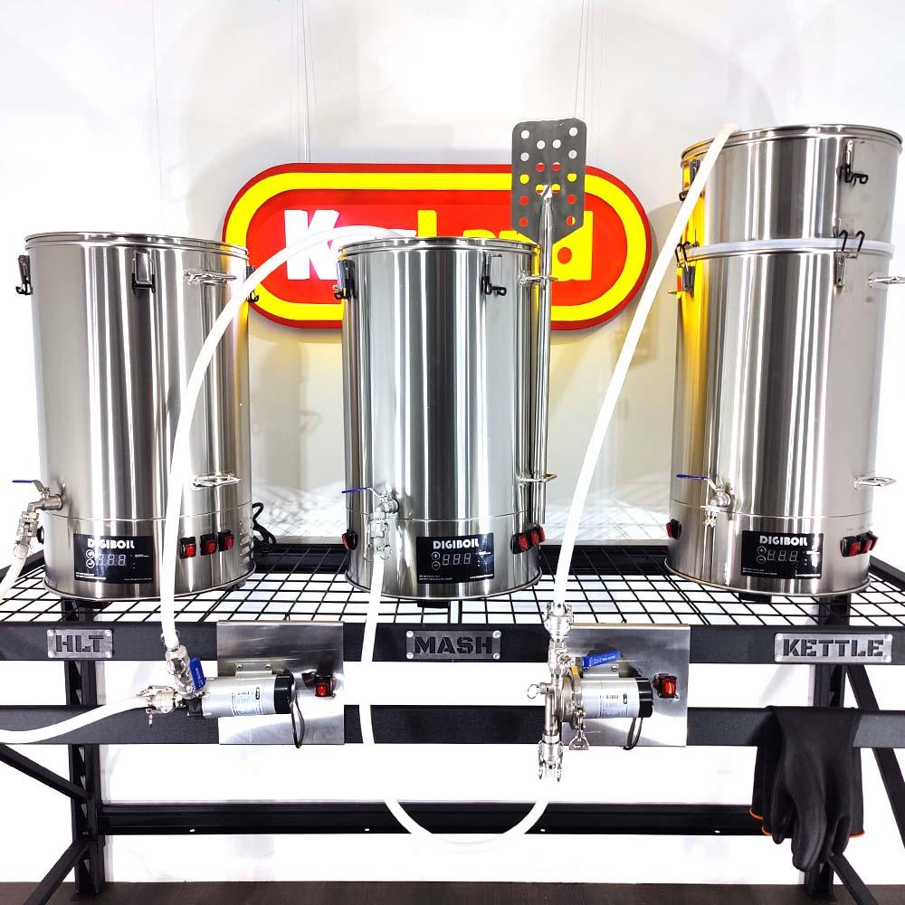 Allstar 65L x 65L x 89L DigiBoil 3 Vessel Brewery (RIMS) - KegLand