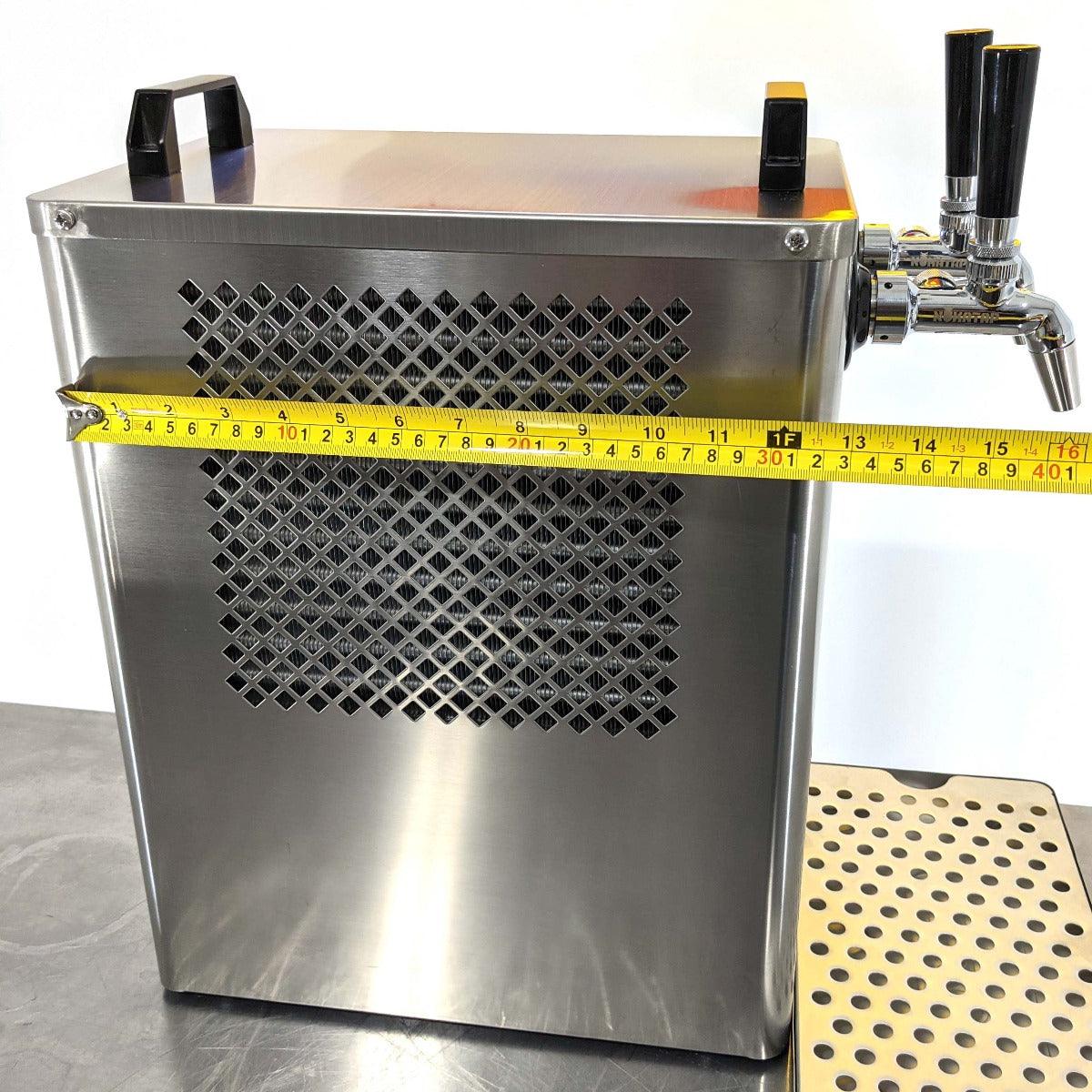 Benchy - Carbon - Double Taps Bench Top Keg Dispenser (Stainless FC Taps)12v/ 24v/240V - KegLand