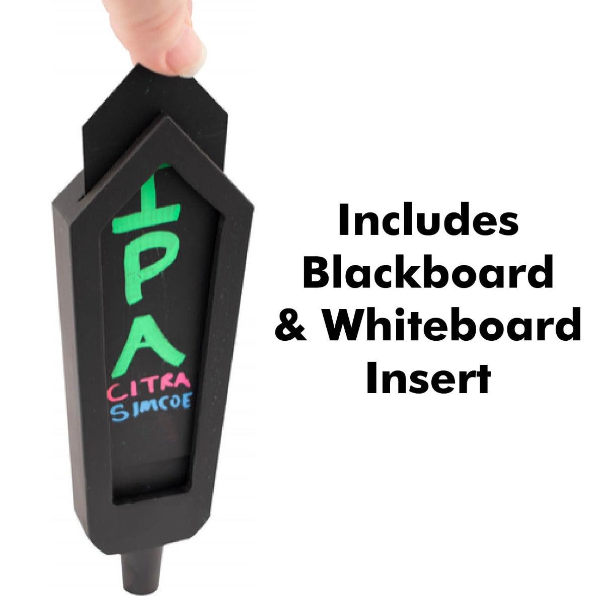 Bishop Tap Handle for Recipe Kits (Clear Lense for Paper, Blackboard Sticker, Whiteboard Sticker) - KegLand
