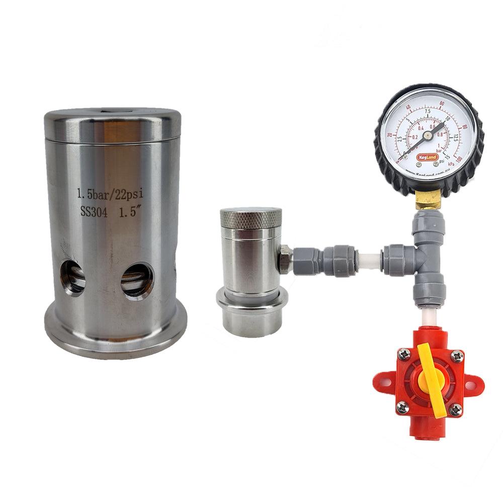 BrewBuilt X1 Complete Pressure / Vacuum / Spunding Valve Kit - KegLand