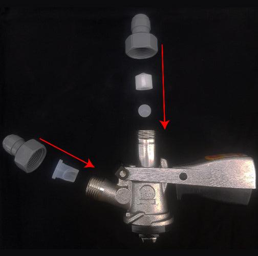 D-Type Keg Coupler S.S (includes 2 x Duotight KL06903) - KegLand