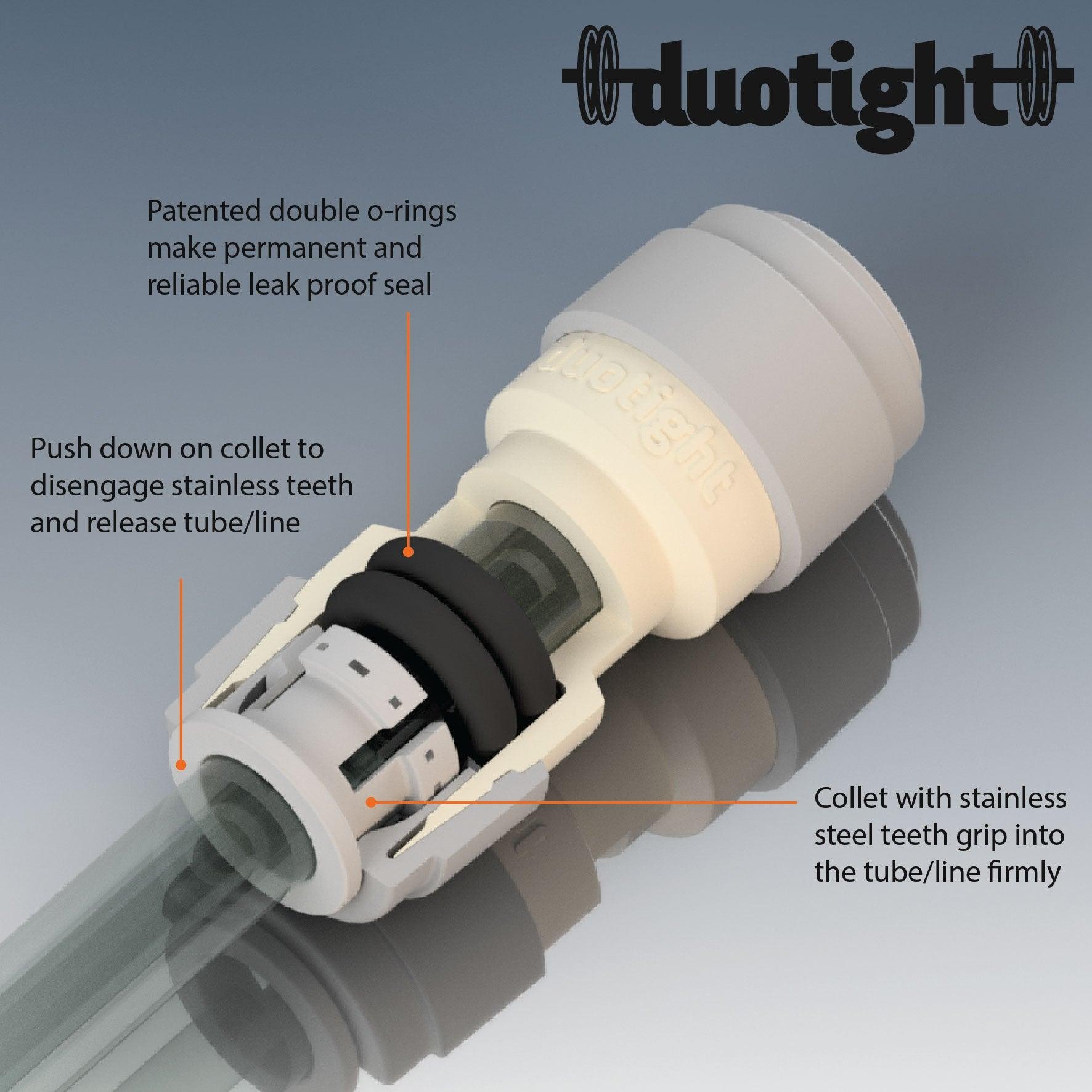 duotight – 8mm (5/16”) Female x 8mm (5/16”) Female Push In Elbow - KegLand