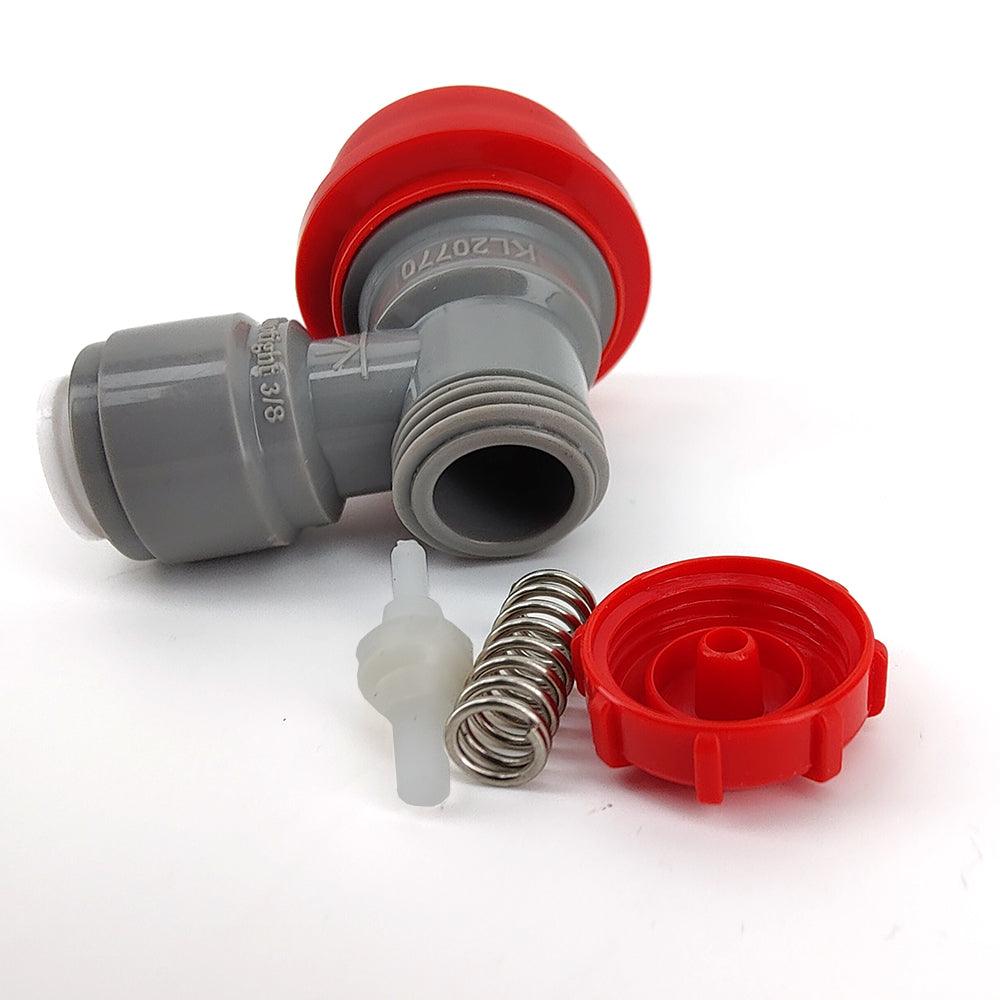 duotight 9.5mm (3.8) x Ball Lock Disconnect - (Grey + Red Gas) - KegLand