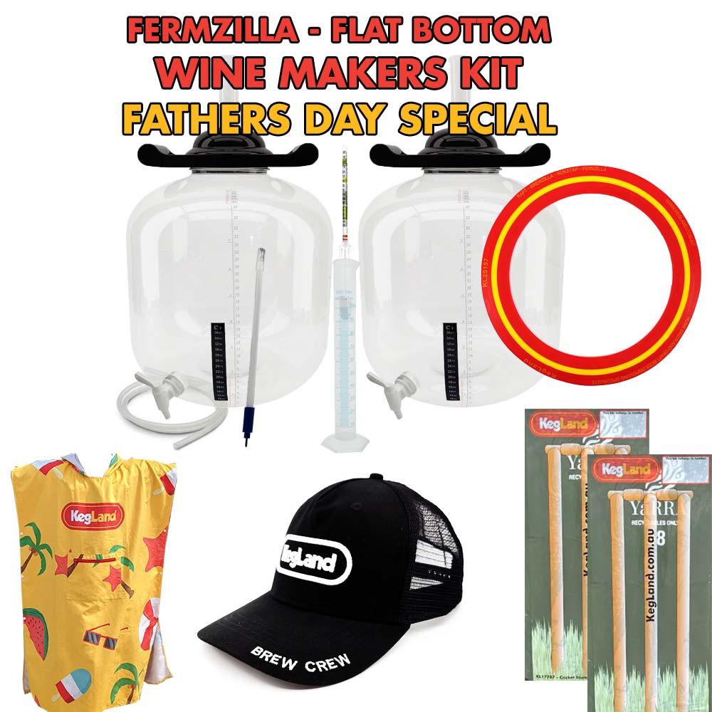 FermZilla Flat Bottom Wine Starter Kit ~ Fathers Day Merch Pack - KegLand