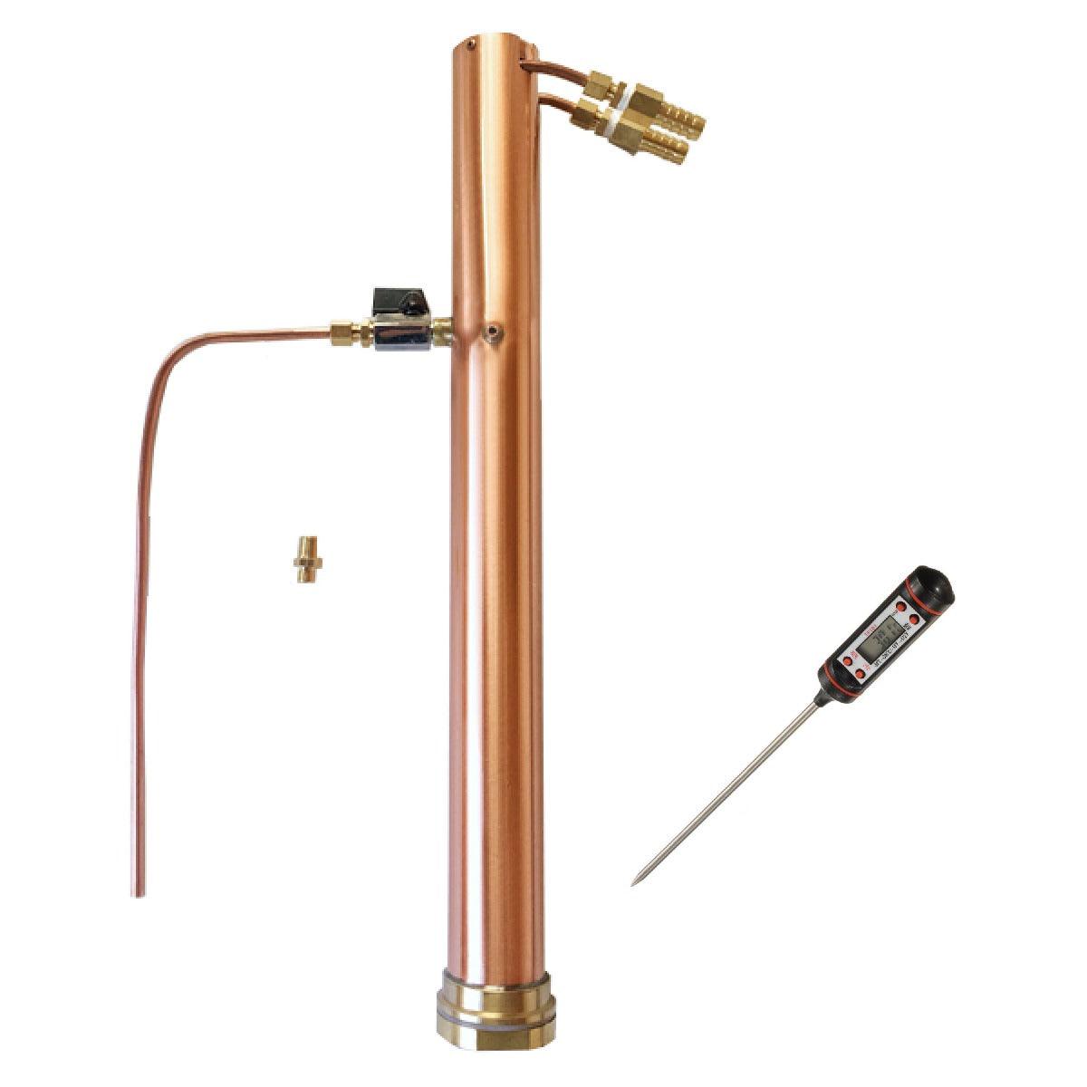 Gen 1.0 - AlcoEngine - Copper reflux Still with 13mm Barb Tails - KegLand