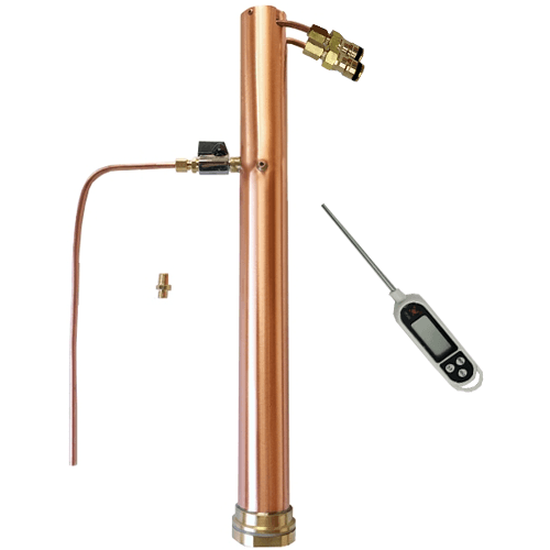 Gen2 - Alcoengine - Copper reflux Still with hose quick disconnects - KegLand