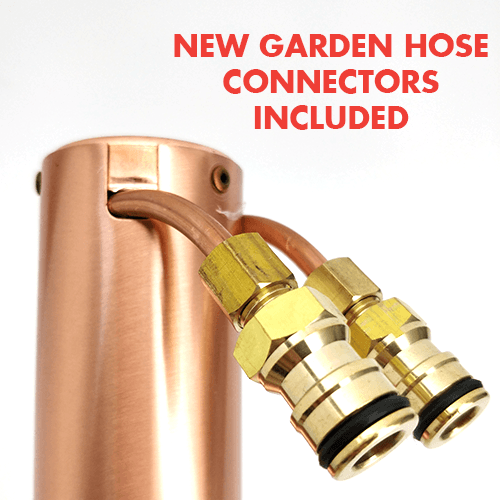 Gen2 - Alcoengine - Copper reflux Still with hose quick disconnects - KegLand