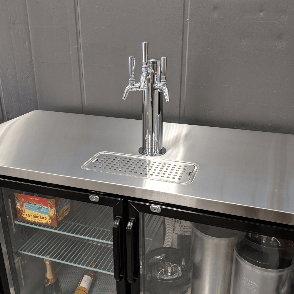 Grand Deluxe TWO DOOR Kegerator (v3, 2 Glass Doors) - KegLand