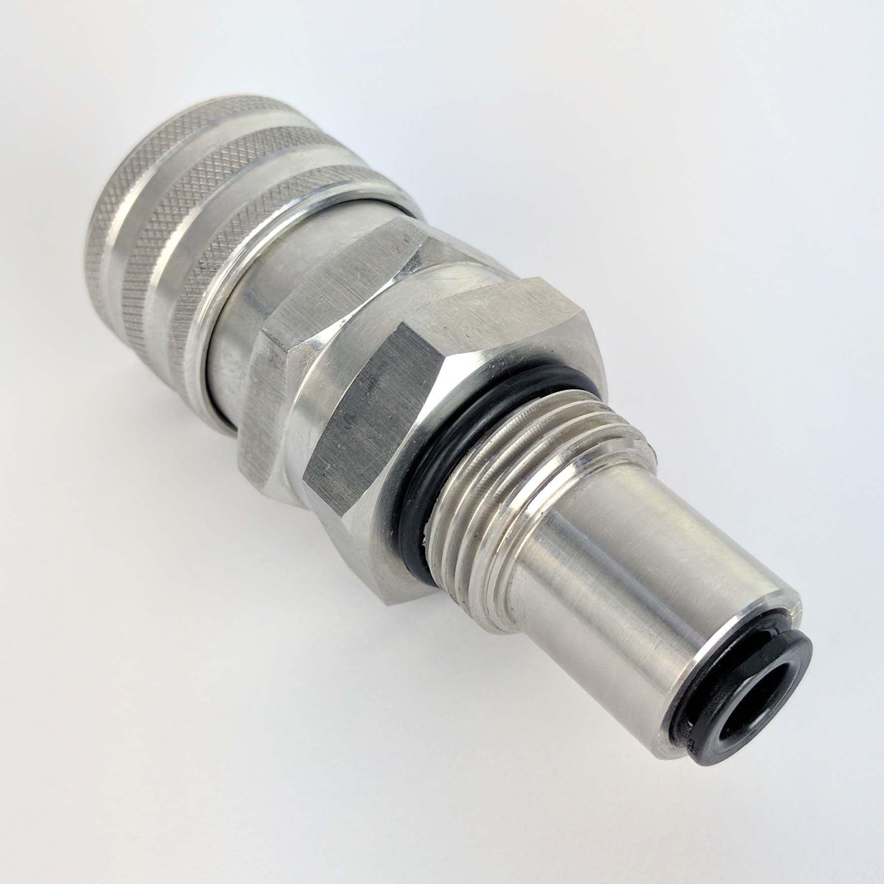 K-lok Female x 5/8 Male + 8mm Push In (Flooded Font Adaptor) - KegLand