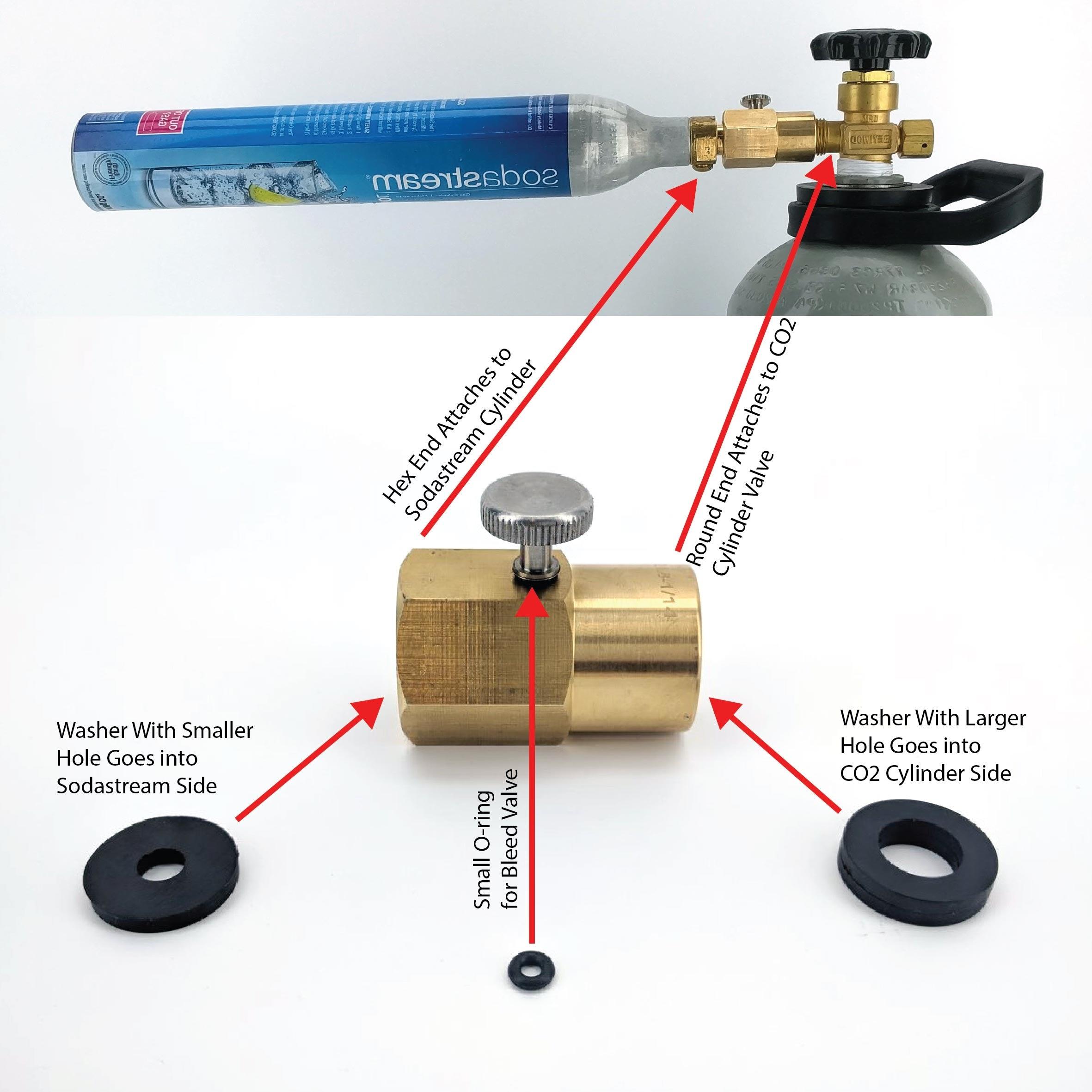KegLand Sodastream Filling Adaptor with Bleed Valve (AUS Thread) - KegLand
