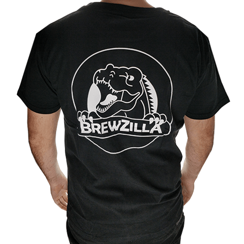 KegLand T-Shirt - Black Colour Print (Small) - BrewZilla Back - KegLand