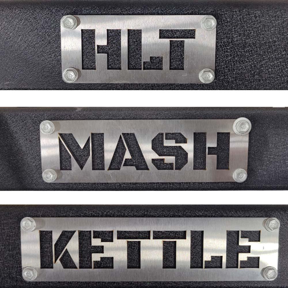 Laser Cut Brewery Labels - MASH, HLT, KETTLE - KegLand