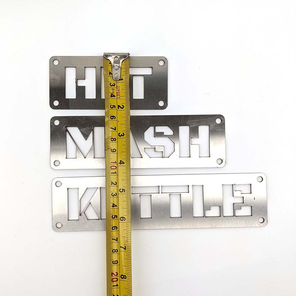 Laser Cut Brewery Labels - MASH, HLT, KETTLE - KegLand