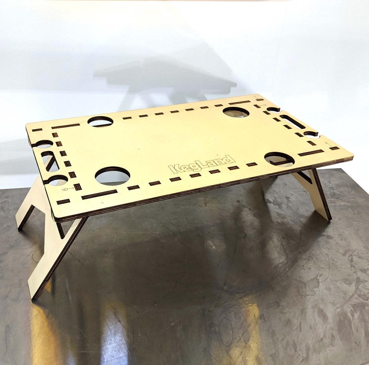 LaserCut - Mini Folding/Foldable Summer Picnic Table - 12mm Pine Ply 60cm x 40cm - KegLand