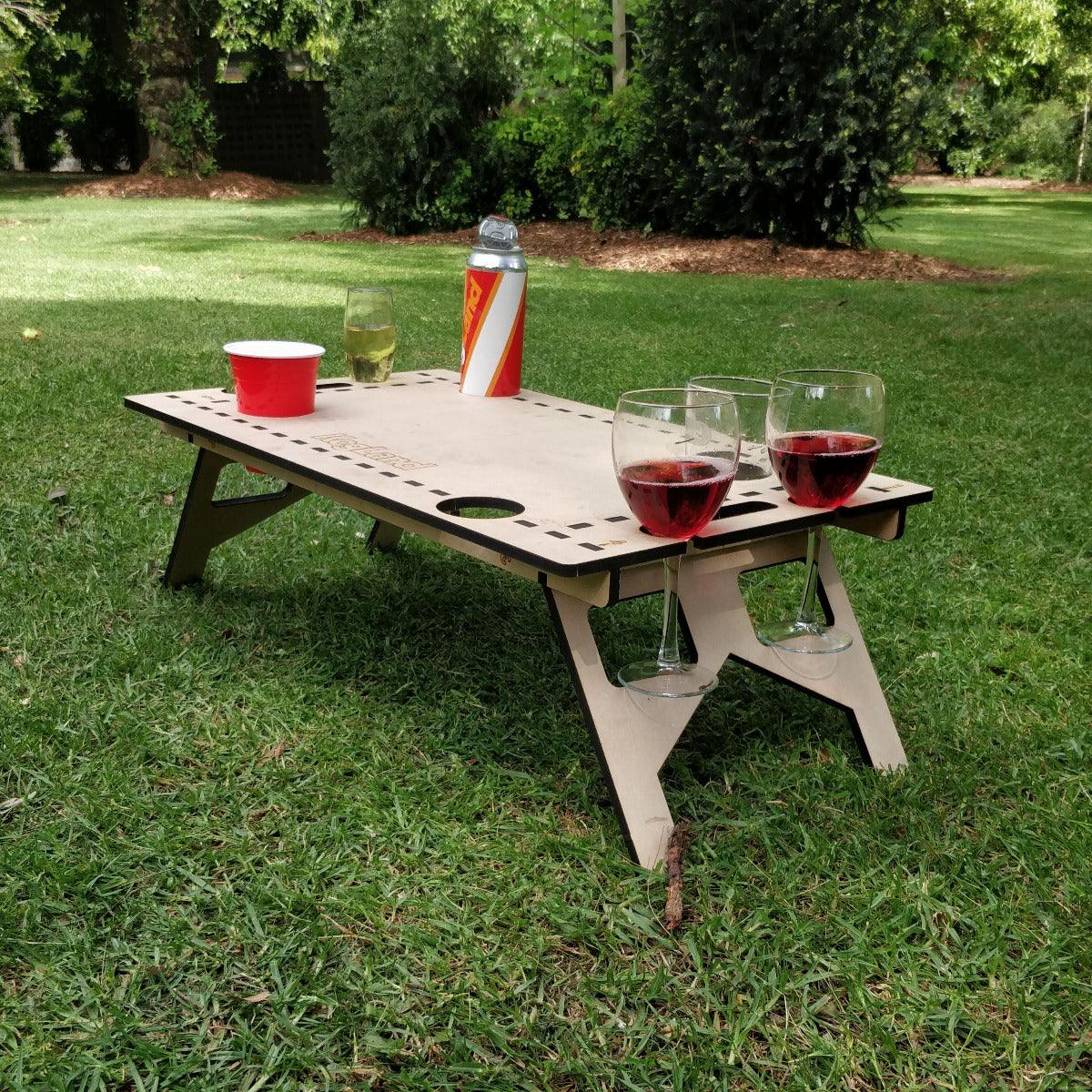 LaserCut - Mini Folding/Foldable Summer Picnic Table - MDF 60cm x 40cm - KegLand