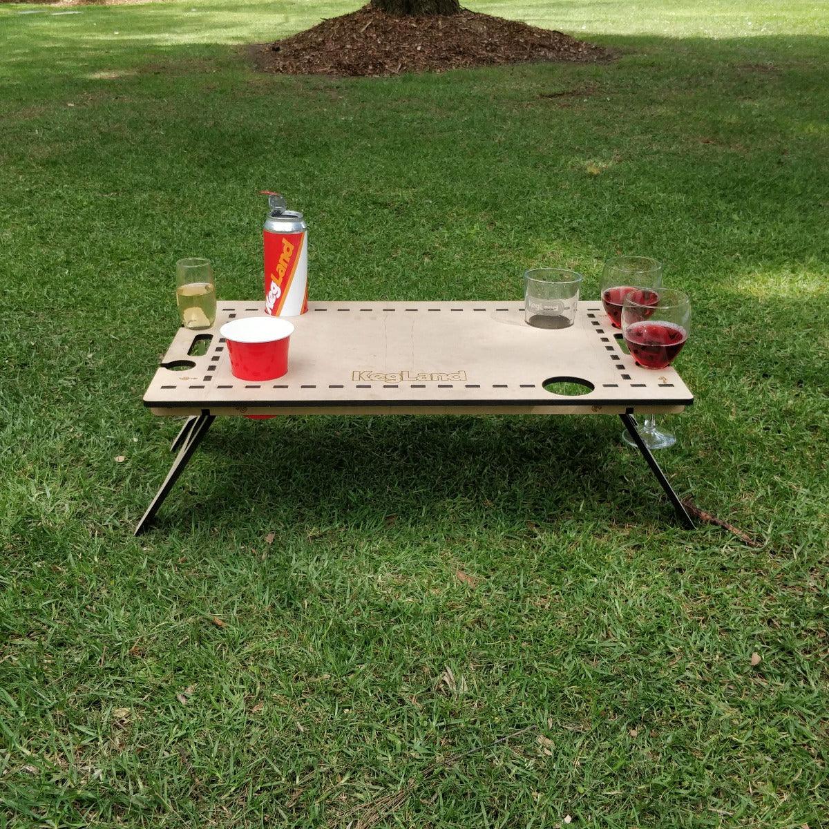 LaserCut - Mini Folding/Foldable Summer Picnic Table - MDF 60cm x 40cm - KegLand