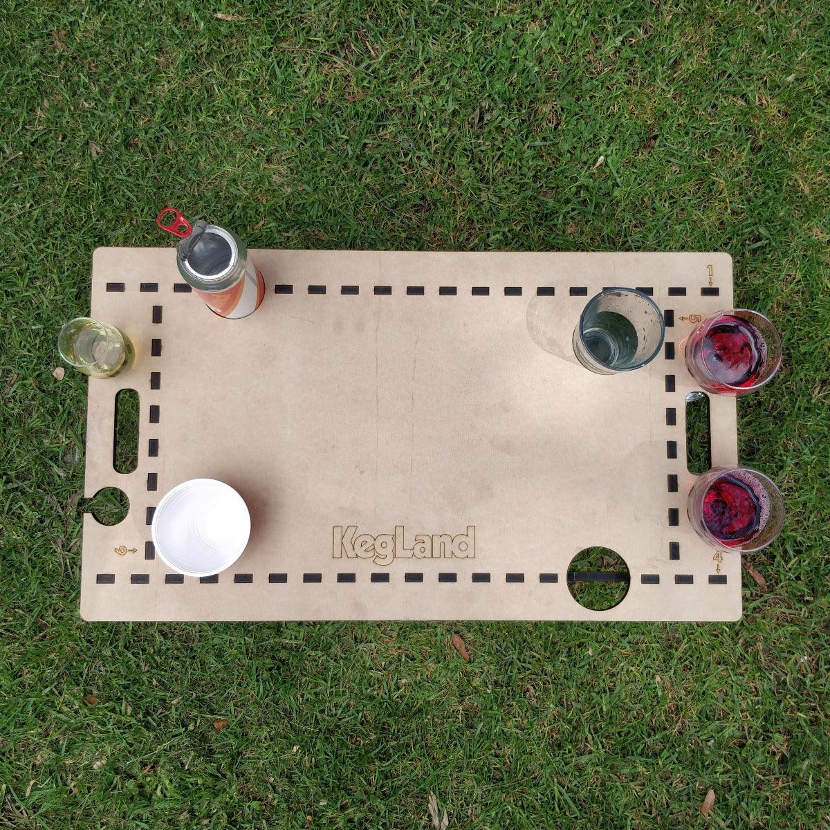 LaserCut - Mini Folding/Foldable Summer Picnic Table - MDF 60cm x 40cm - KegLand