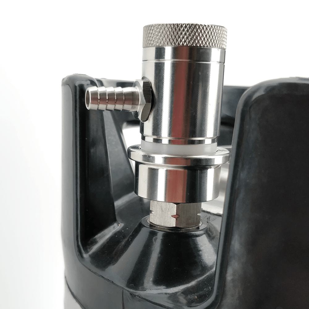 Machined Stainless Ball Lock Disconnect - Barb (Grey/Gas) - KegLand