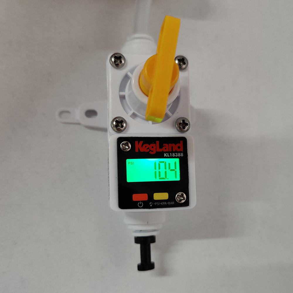 Mini Digital Illuminated Gauge 27mm x 27mm x 8mm 0-100psi High Accuracy - KegLand