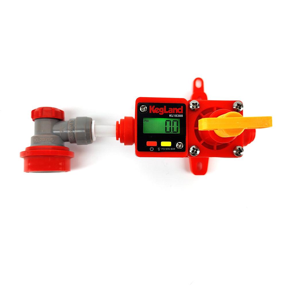 Mini Digital Illuminated Gauge 27mm x 27mm x 8mm 0-100psi High Accuracy - KegLand