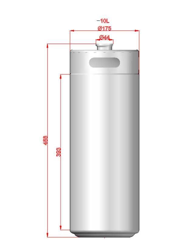 Mini Keg - 10L (approx 340oz) (175mm x 488mm) - KegLand