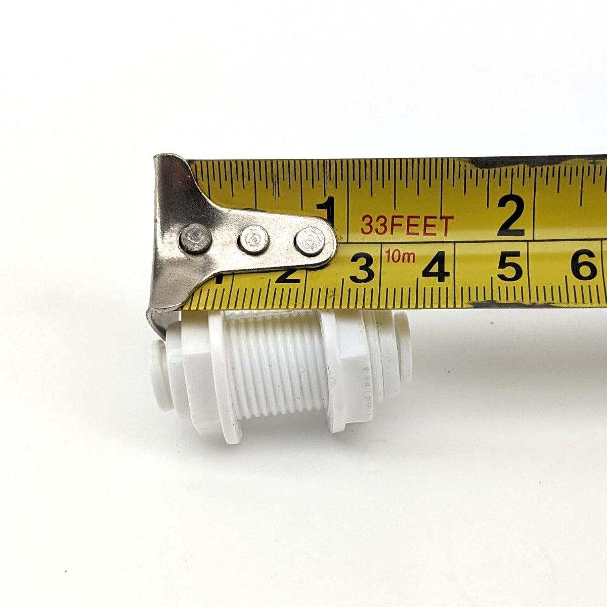 monotight - 6.35mm (¼') Female x 6.35mm (¼') Female Bulkhead with Locknut - KegLand