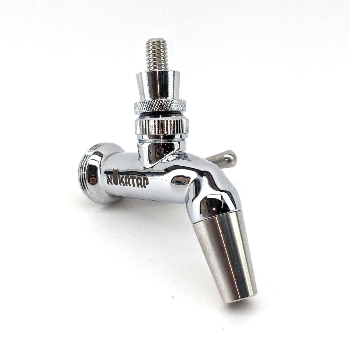 The NUKATAP is the next generation of forward sealing beer tap that supersedes the older INTERTAP design. This new Laminar Flow design reduces foaming and reduces foam and wasted beer.