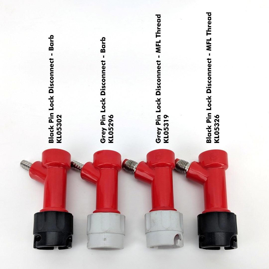 Pin Lock Disconnect - Gas/Grey MFL Thread - KegLand