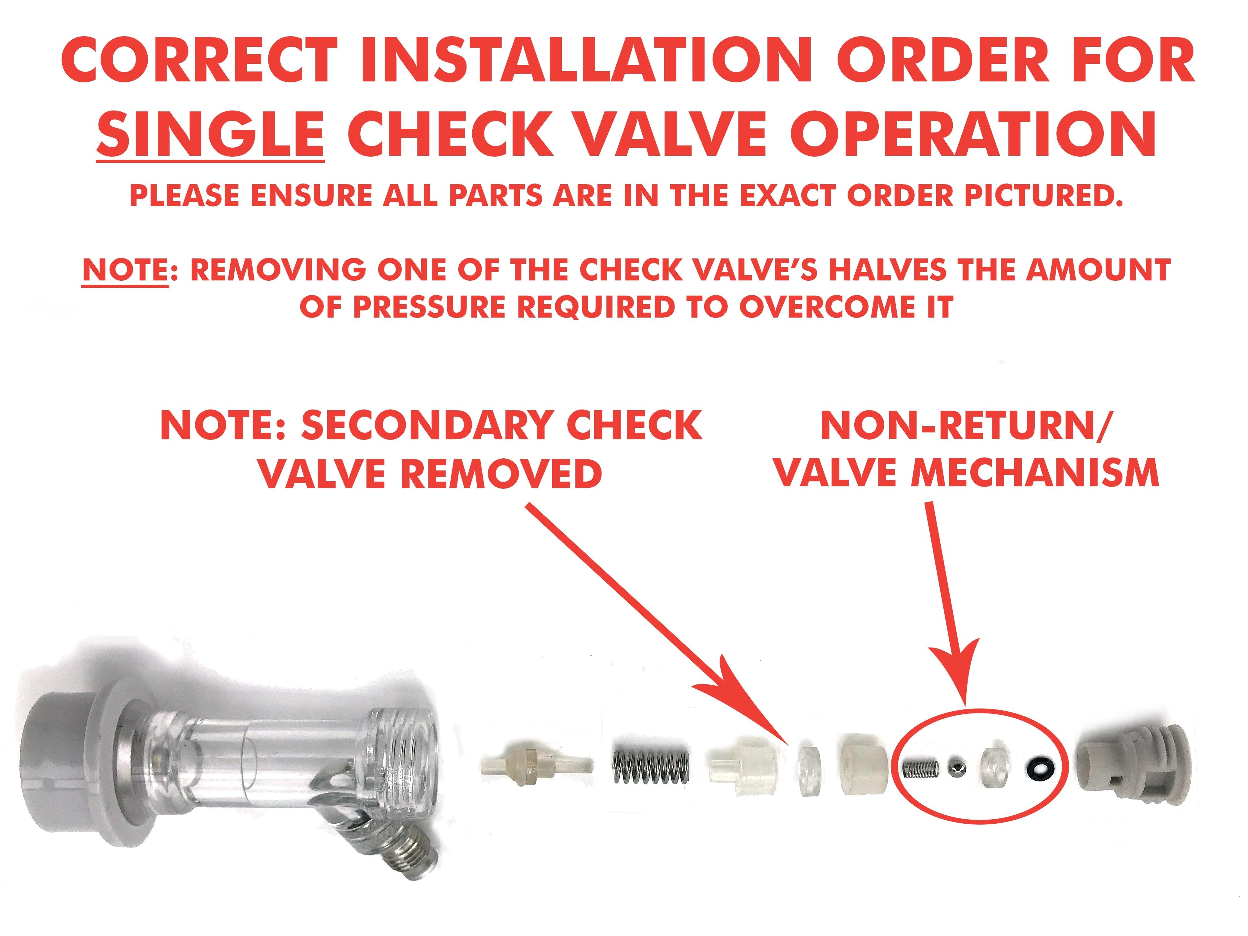 Premium Ball Lock Disconnect MFL (Clear/Grey/Gas) - With Integrated Check Valve - KegLand