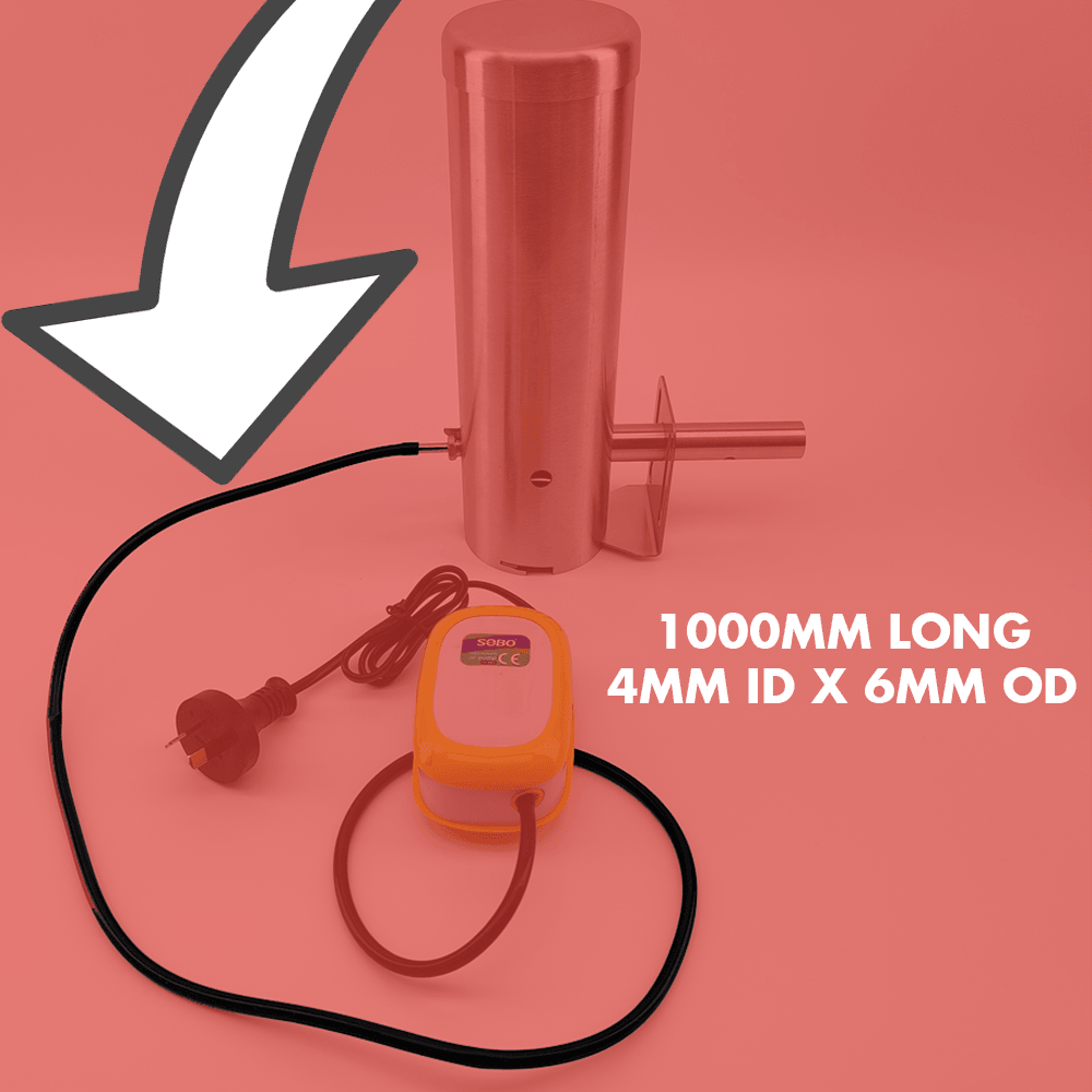 Replacement Black Silicone Hose for Smoke Generator 1M (4mm x 6mm) - KegLand