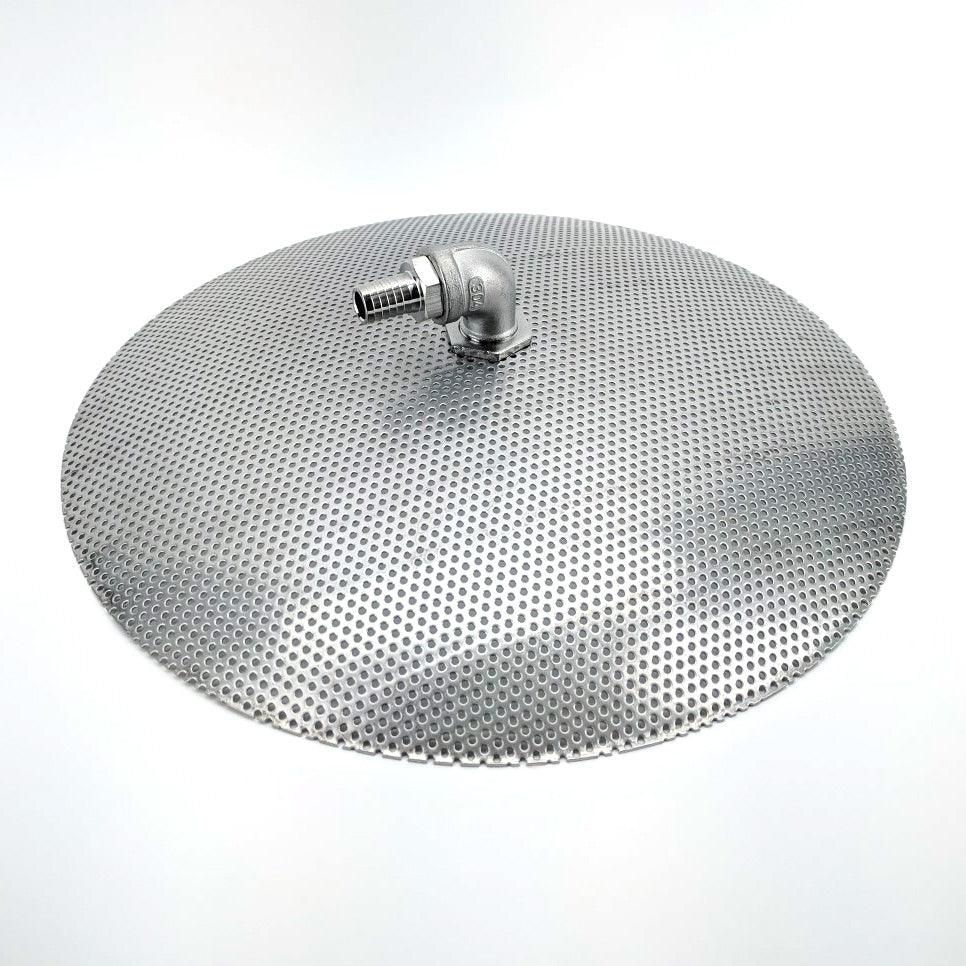 S.S False Bottom 30cm (1 x 1/2'' Stainless elbow bend, 2 x 1/2'' Stainless nut & 13mm barb) - KegLand