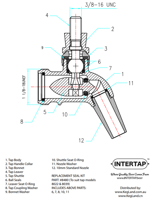 Seal Kit For Intertap SS&PC - 8022 & 8039 - KegLand