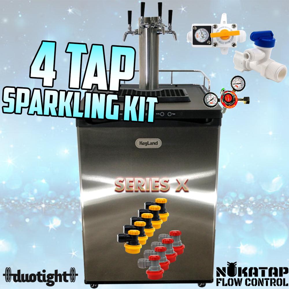 Series X Quadruple Tap - Sparkling Water Only Kit (no pre-chill) - KegLand