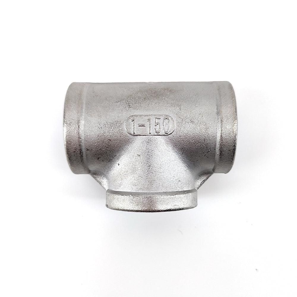 Stainless Equal Tee with Internal 1 Inch BSP Thread - KegLand