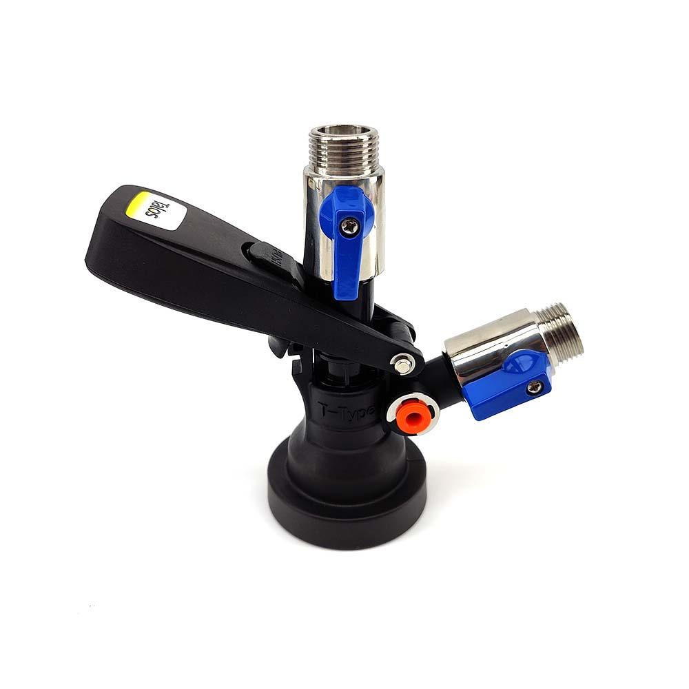 Talos T-Type Filling Coupler (Matte Black PA66) - KegLand