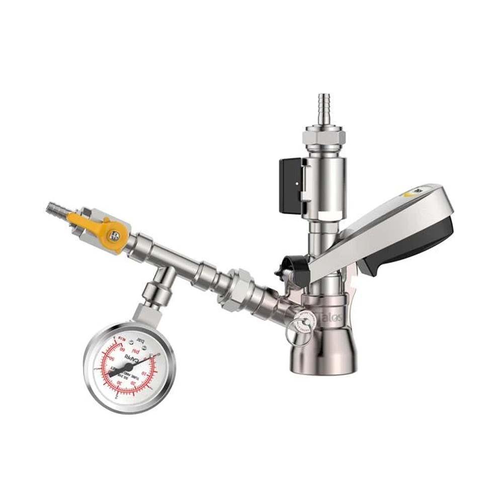 Talos T-Type Filling Coupler (Nickle Plated Brass) - KegLand