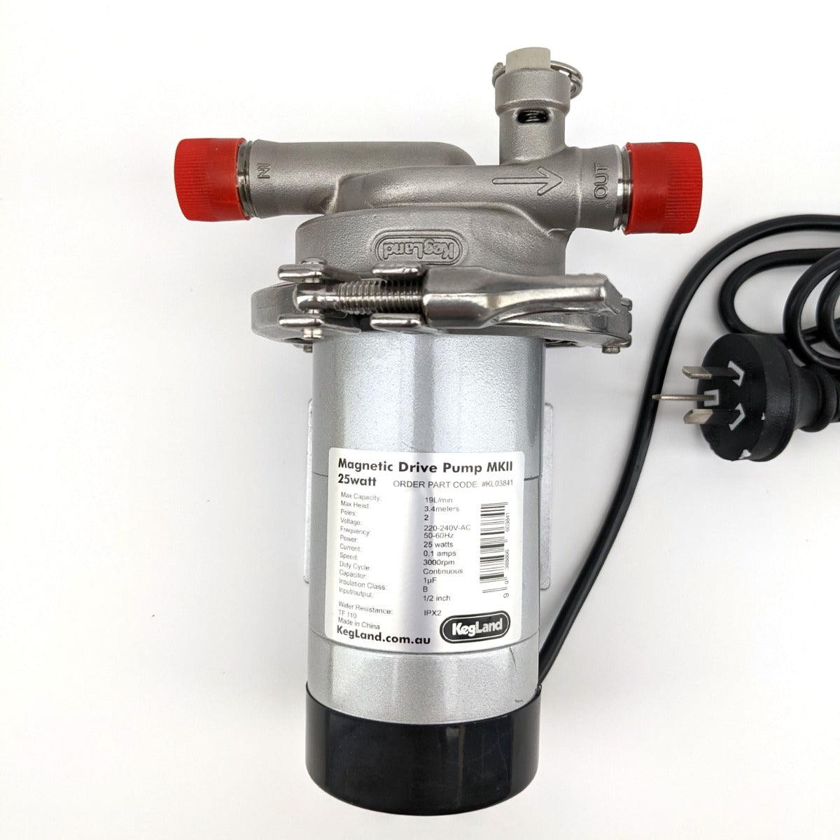 TC Breakdown - 3 Inch Tri-Clover Stainless Steel Pump - 25w Magnetic Pump - Inline (220-240v) - KegLand