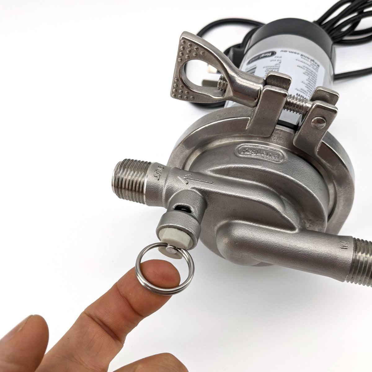 TC Breakdown - 3 Inch Tri-Clover Stainless Steel Pump - 25w Magnetic Pump - Inline (220-240v) - KegLand