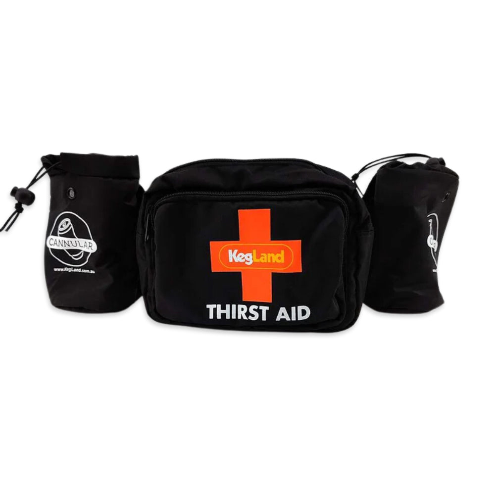 Thirst Aid Action Satchel - Bum Bag for Beer - Incl. 2 x Cannular Coozies - KegLand