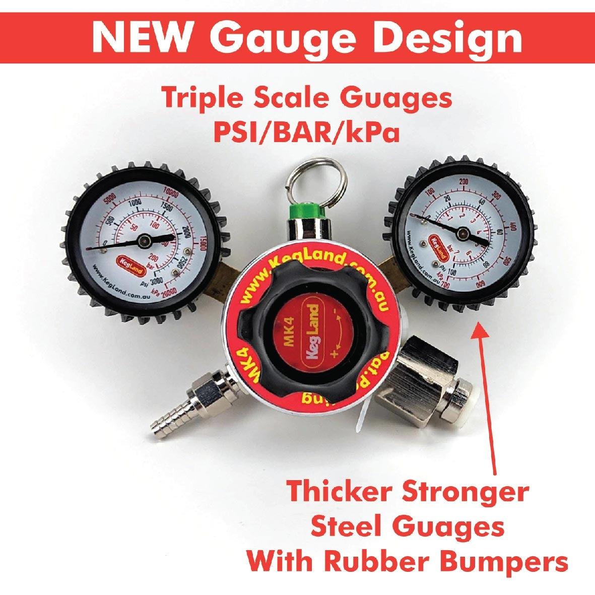Type 50 - MK4 Regulator N2 (6.5bar PRV & 100psi Gauge) - KegLand