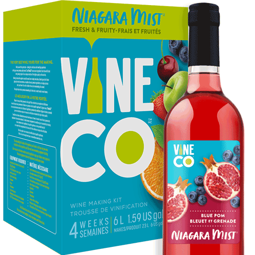 VineCo - Niagara Mist Blue Pom - Wine Making Kit - KegLand