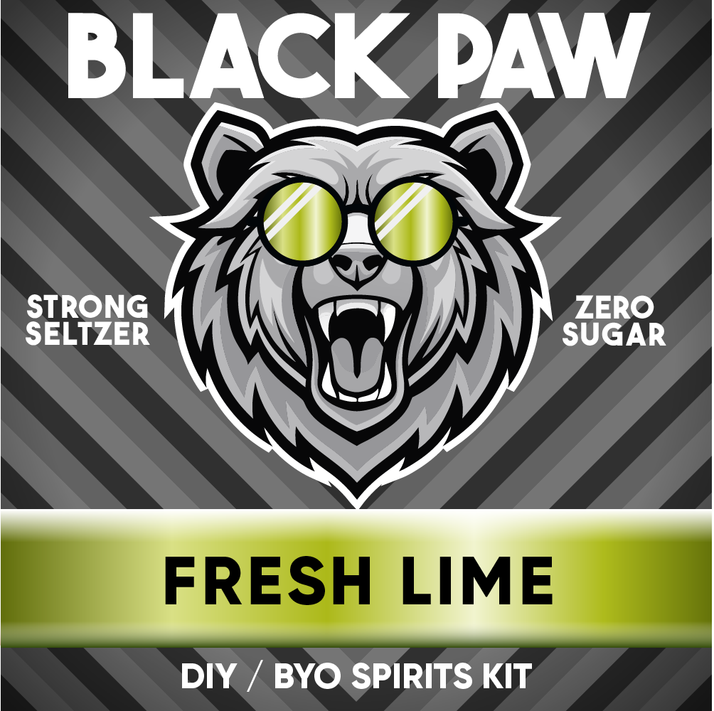 Black Paw Fresh Lime Hard Seltzer - Zero Sugar - DIY ~ BYO Spirits Keg Kit