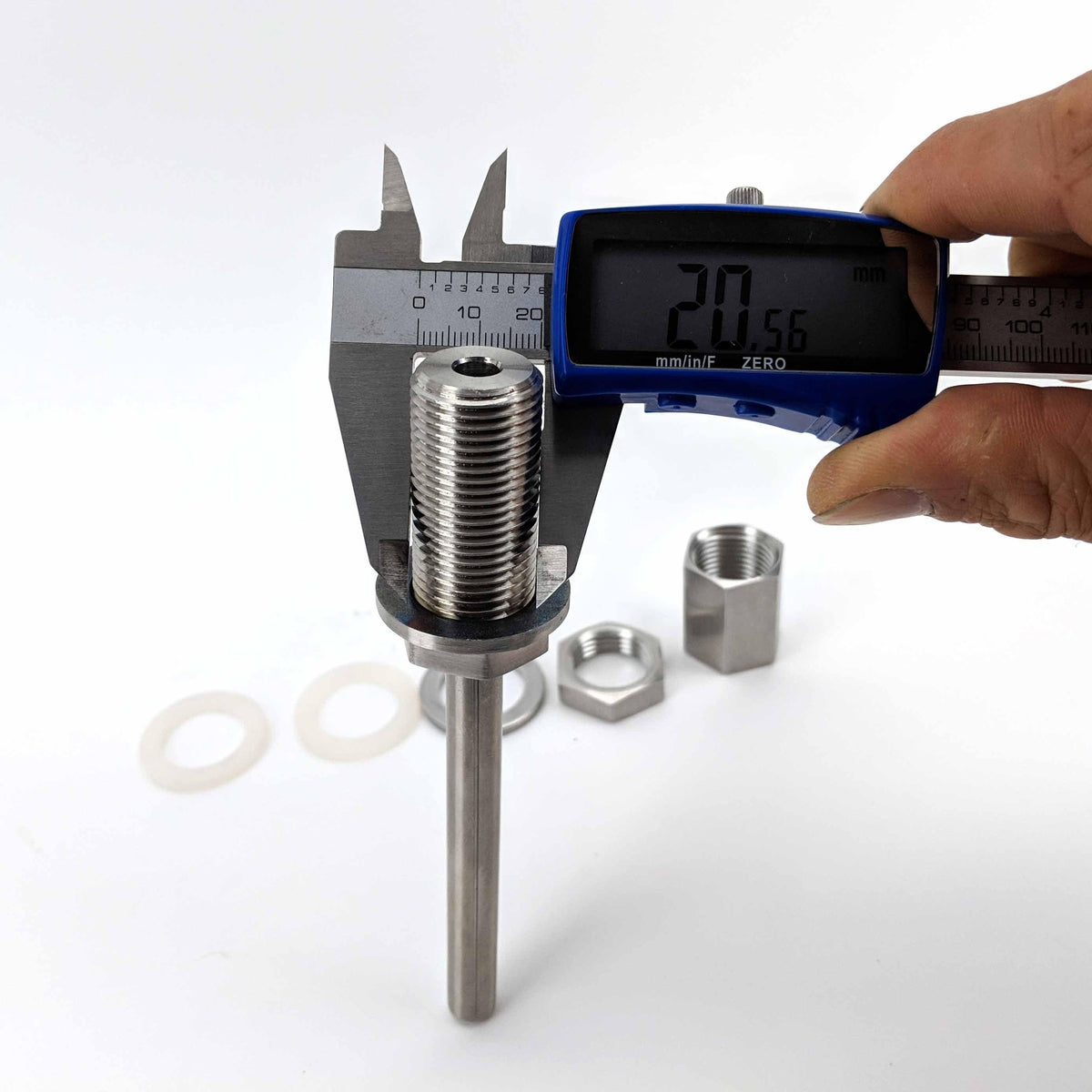 1/2 Inch BSP 304 Stainless Solid Thread Weldless Thermowell – KegLand
