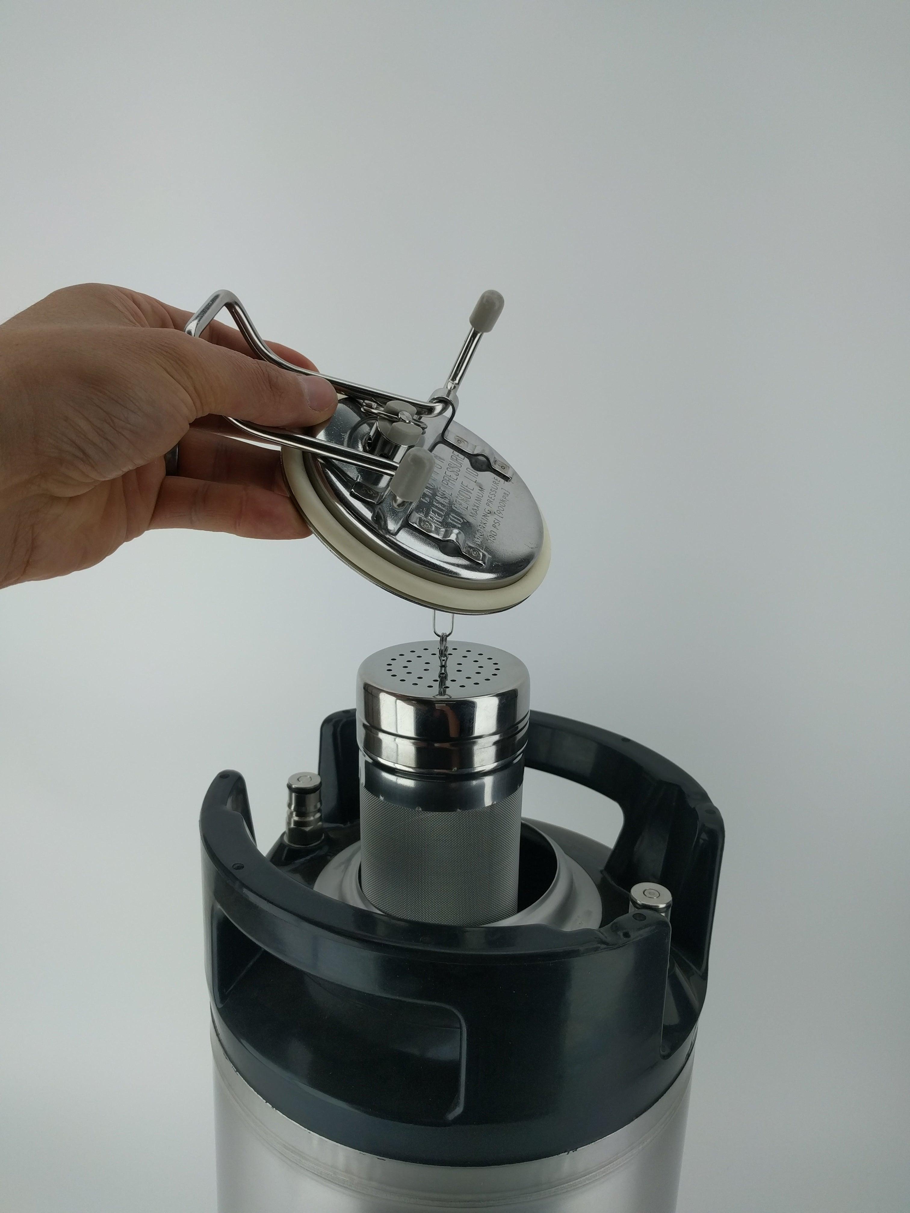 19L Ball Lock Keg with rubber base and handle - NEW - KegLand